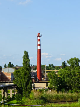 View on factory buildings
