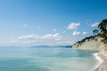 Seascape view along the coastal line