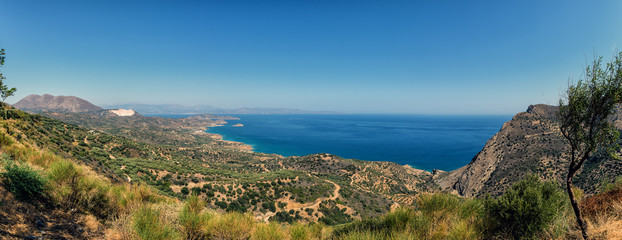 Panorama of Crete island