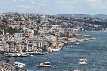 Fototapeta na wymiar Galata and Karakoy district in Istanbul city