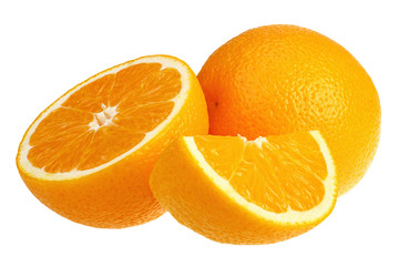 Fresh oranges isolated