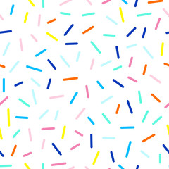 Vector seamless cute and funky pattern of dashes