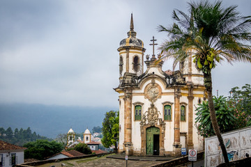 Fototapeta na wymiar Sao Francisco de Assis Church in Ouro Preto - Minas Gerais, Brazil