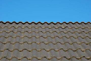 Roofing tiles background