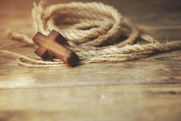 cross and rope