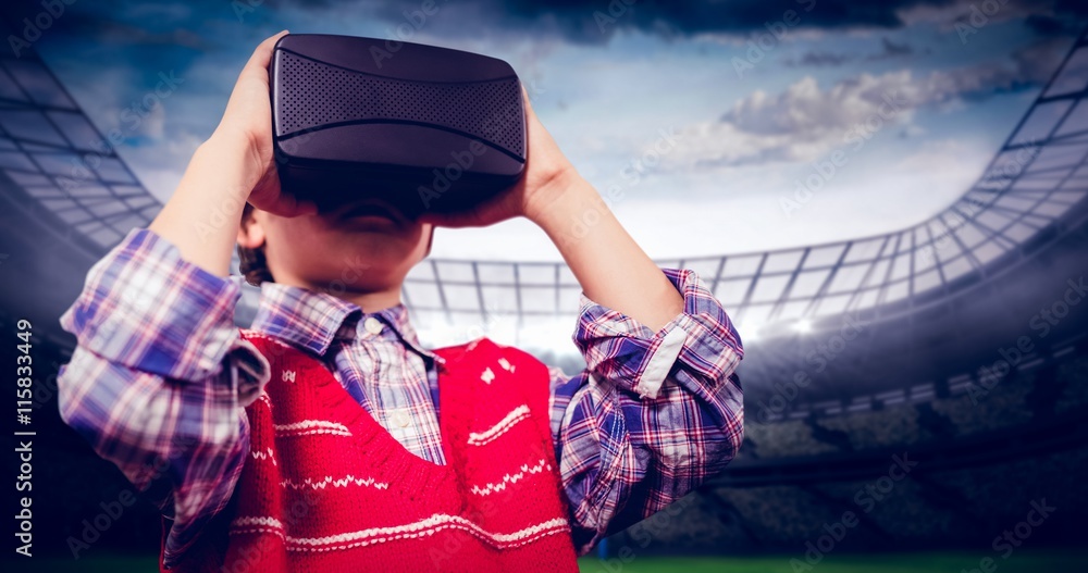Poster composite image of children using an oculus