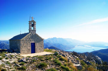 Small church in the mountains of Montenegro