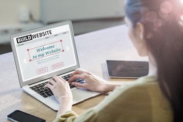 Composite image of composite image of website interface