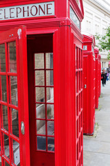 Obraz premium traditional red phone boxes in London