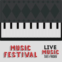 Fototapeta premium retro music festival poster isolated icon design, vector illustration graphic 