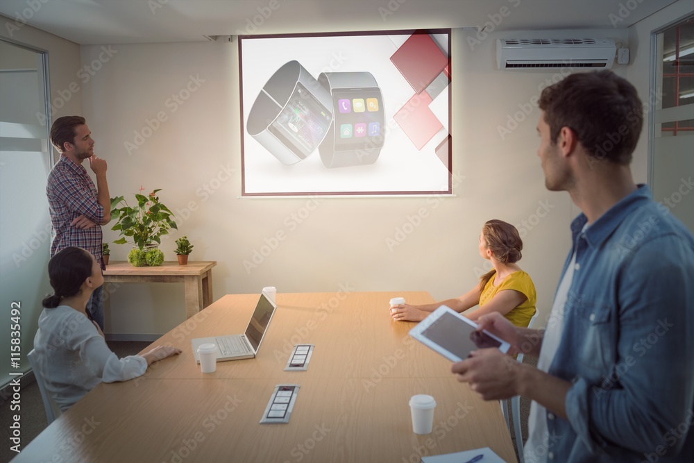 Poster composite image of app account for smart watch