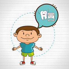 child with tooth isolated icon design, vector illustration  graphic 