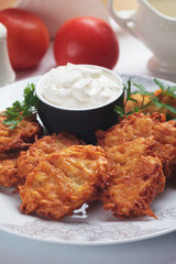 Latke, hebrew potato pancakes