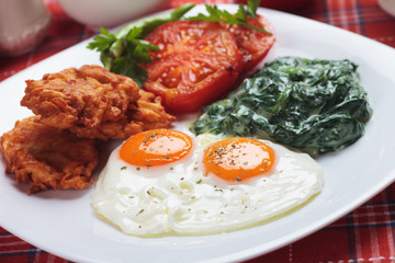 Fried eggs for breakfast