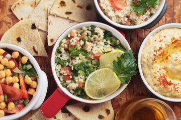 Tabbouleh, middle eastern bulgur salad