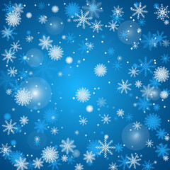 vector illustration. New year, Christmas background. The snowflakes fall. Snow.