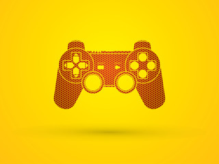Game Joystick designed using hexagon pattern graphic vector.
