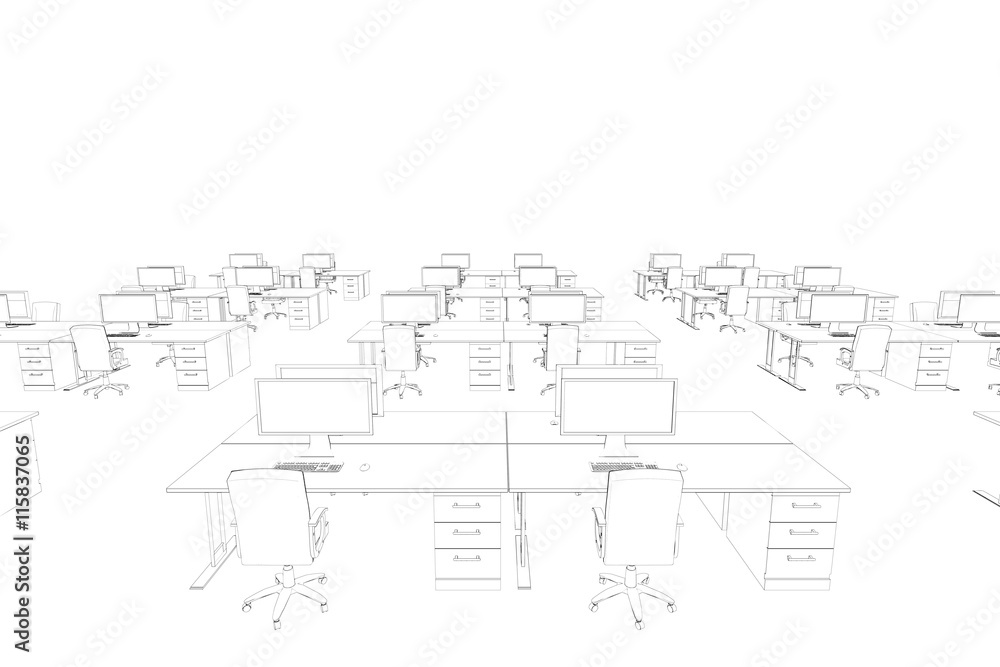 Poster draw of an open space