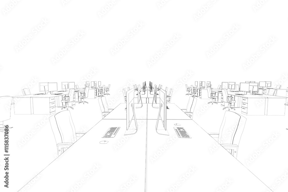 Poster draw of an open space