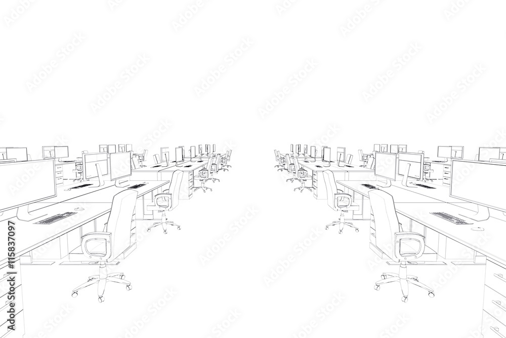 Poster draw of an open space