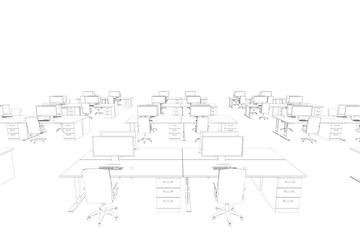 Draw of an open space 