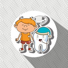child with tooth isolated icon design, vector illustration  graphic 