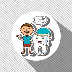 child with tooth isolated icon design, vector illustration  graphic 