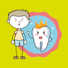 boy with tooth isolated icon design, vector illustration  graphic 