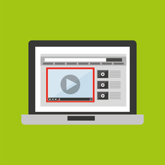 Fototapeta premium laptop web icon