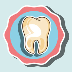 symbol tooth isolated icon design, vector illustration  graphic 