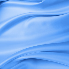 Blue silk fabric