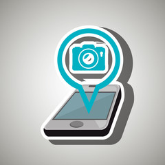 smartphone camera isolated icon design, vector illustration  graphic 