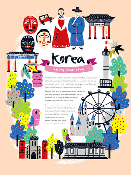 Korea travel poster