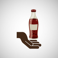 hand with soda icon