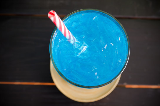 Ice blue drink