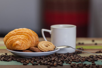 Cookies and coffee beans