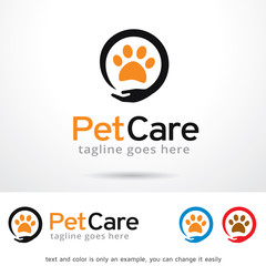 Pet Care Logo Template Design Vector