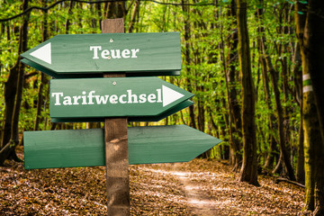 Schild 98 - Tarifwechsel