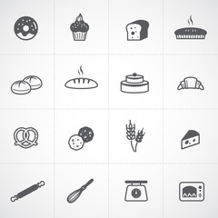 Bakery icons set