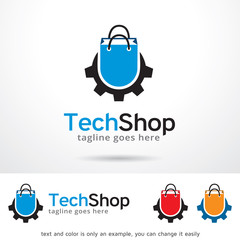 Tech Shop Logo Template Design Vector