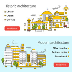 Building Line Banner Set