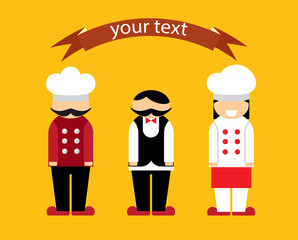 кухонные иконки кухонных работников