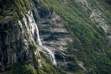 Fototapeta premium Wodospad Siedmiu Sióstr w Norwegii.