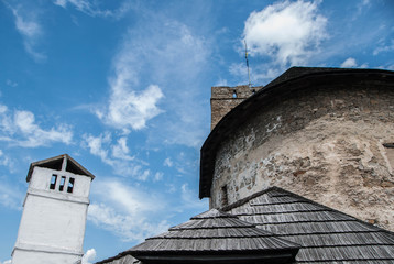 Zamek Dunajec, średniowieczna budowla w Niedzicy-Zamek, Polska. - obrazy, fototapety, plakaty