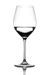 Drinking water pouring in wine glass