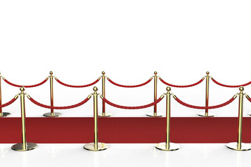 red carpet with rope barrier