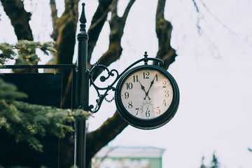 Old street clock