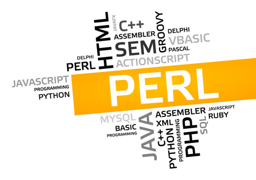 PERL word cloud, tag cloud, vector graphic