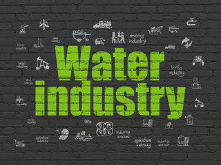 Industry concept: Water Industry on wall background