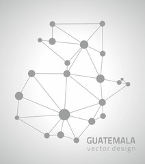Guatemala triangle outline vector map